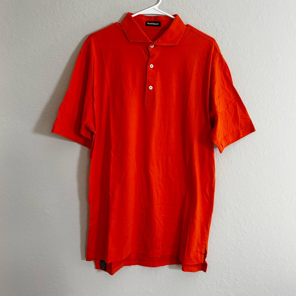 Paul Stuart Vibrant Orange Polo Shirt
